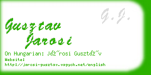 gusztav jarosi business card